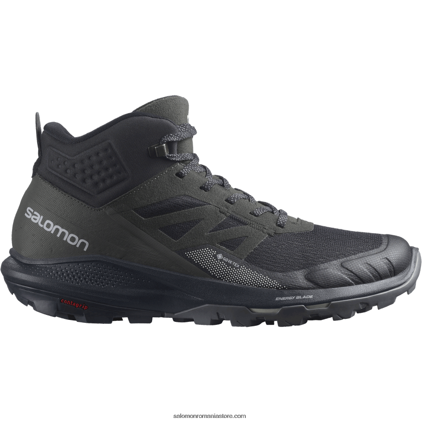 Salomon gheață neagră/abanos/vanilie ghete de drumeție pentru bărbați - outpulse mid gore-tex 6D8X2J33