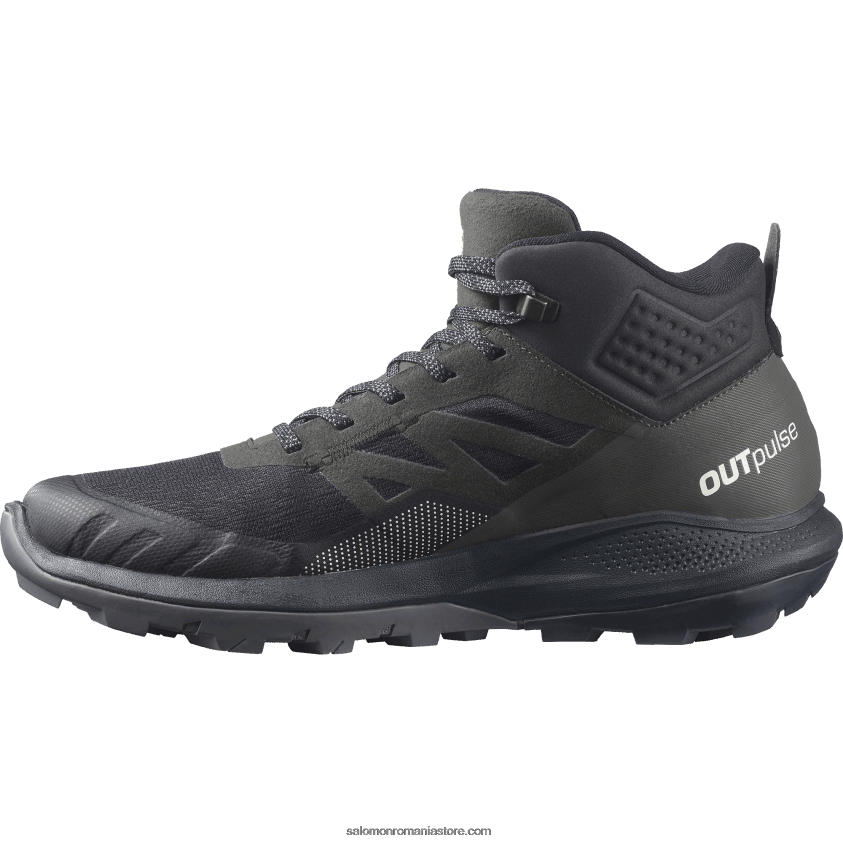 Salomon gheață neagră/abanos/vanilie ghete de drumeție pentru bărbați - outpulse mid gore-tex 6D8X2J33