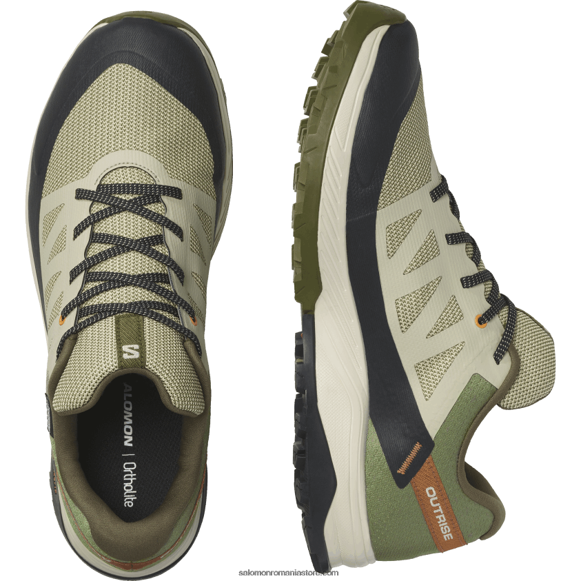 Salomon gri mușchi/noapte măsline/migdale de zahăr pantofi de drumeție pentru bărbați - outrise clima waterproof 6D8X2J54