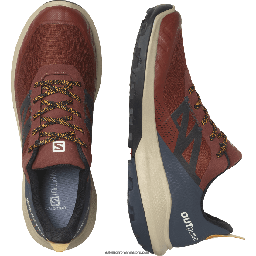 Salomon henna arsă/cerneală/turmeric pantofi de drumeție pentru bărbați - outpulse gore-tex 6D8X2J45