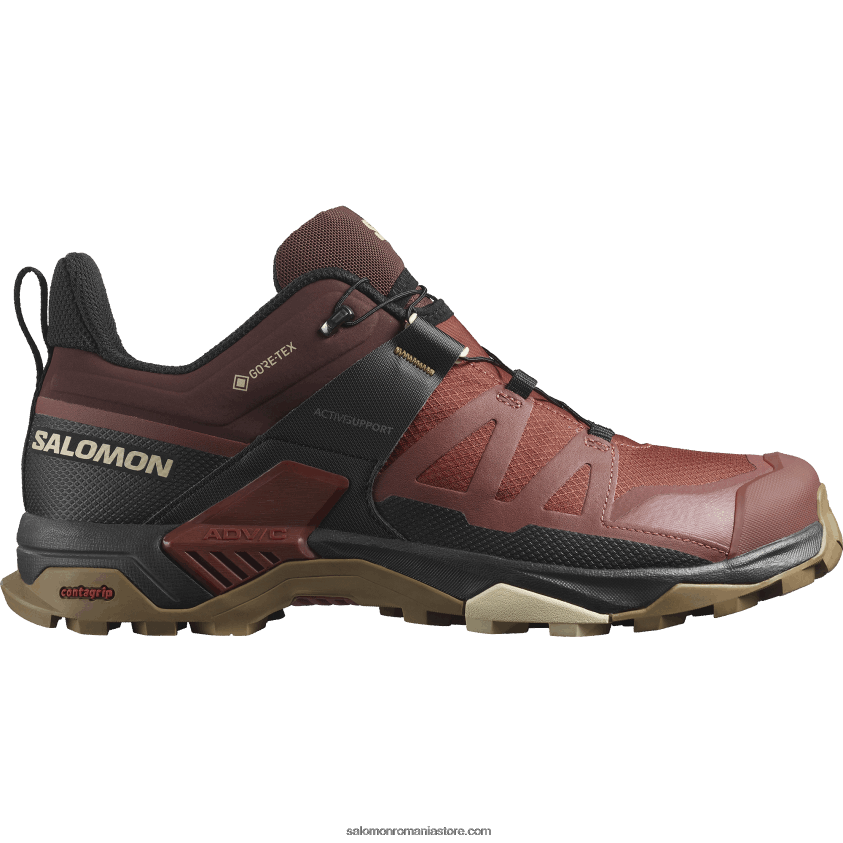 Salomon henna ars/negru/aur plictisitor pantofi de drumeție pentru bărbați - x ultra 4 gore-tex 6D8X2J15