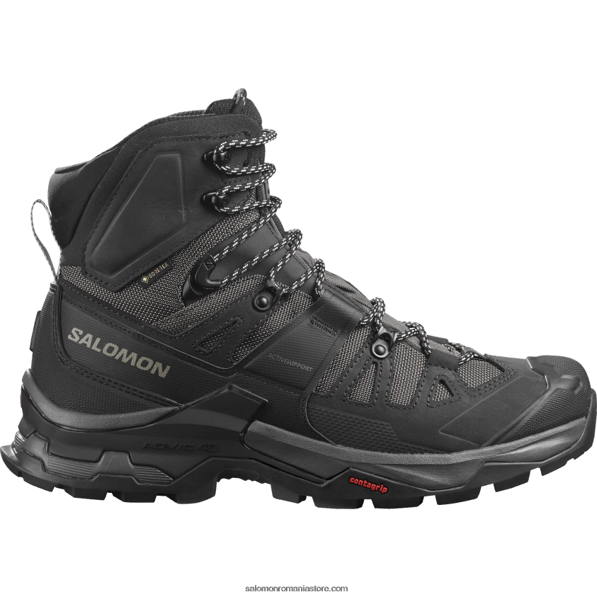 Salomon magnet/negru/cariera ghete de drumeție din piele pentru bărbați - quest 4 gore-tex 6D8X2J7