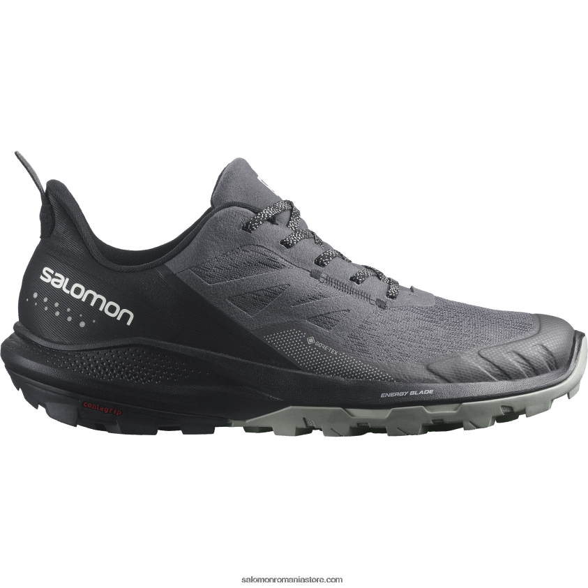 Salomon magnet/negru/fier forjat pantofi de drumeție pentru bărbați - outpulse gore-tex 6D8X2J44