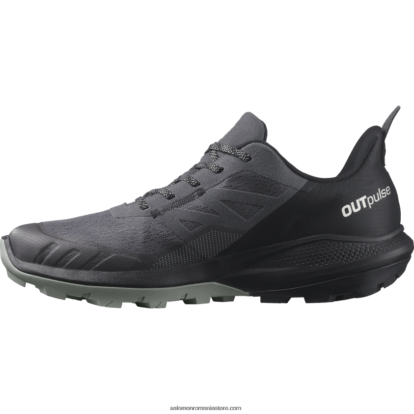 Salomon magnet/negru/fier forjat pantofi de drumeție pentru bărbați - outpulse gore-tex 6D8X2J44