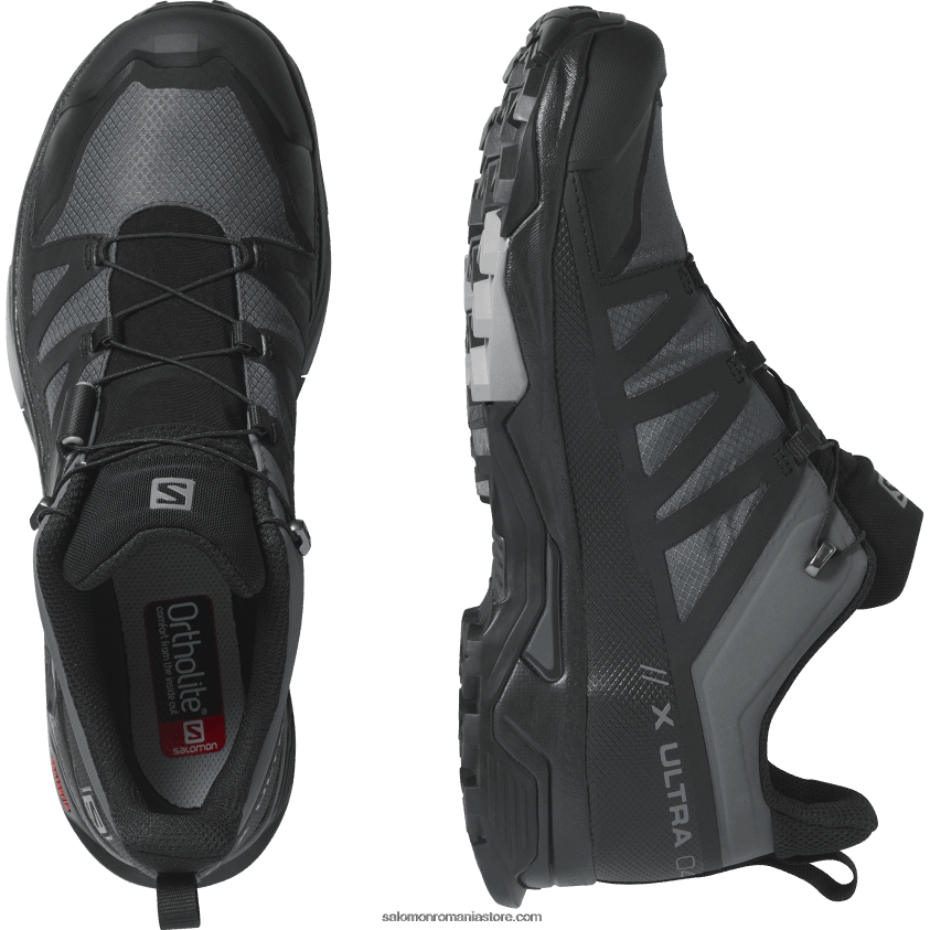 Salomon magnet/negru/monument pantofi de drumeție pentru bărbați - x ultra 4 gore-tex 6D8X2J13