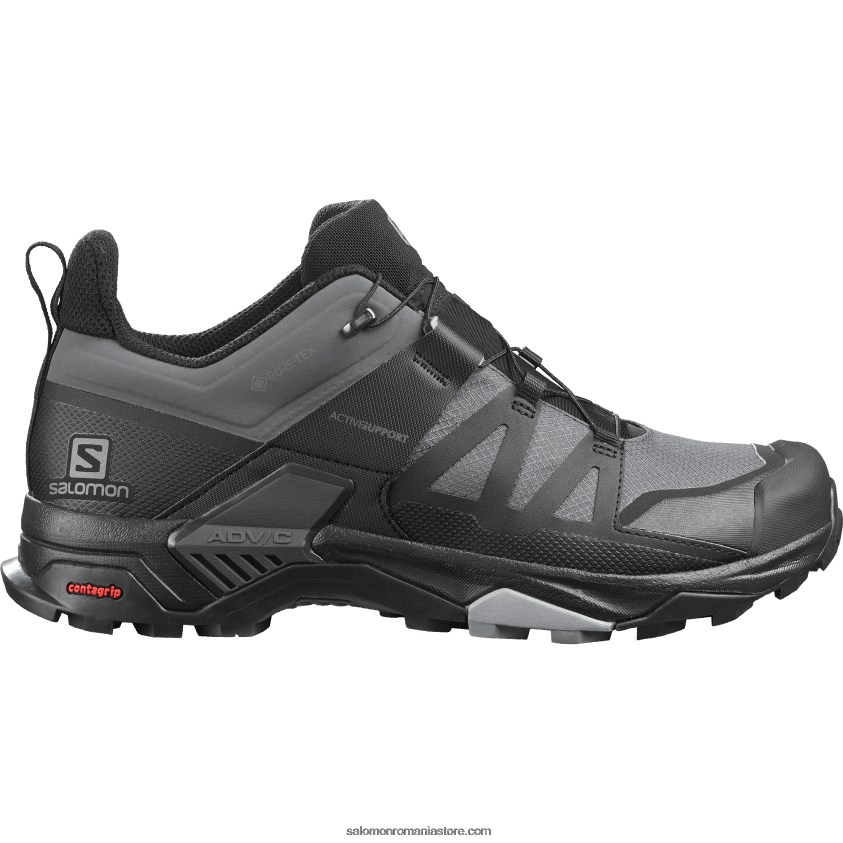 Salomon magnet/negru/monument pantofi de drumeție pentru bărbați - x ultra 4 wide gore-tex 6D8X2J41