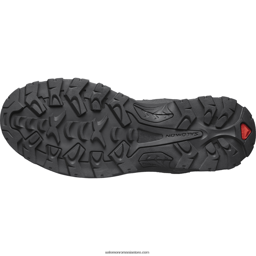 Salomon negru/fantomă/magnet ghete de drumeție din piele pentru bărbați - quest rove gore-tex 6D8X2J53