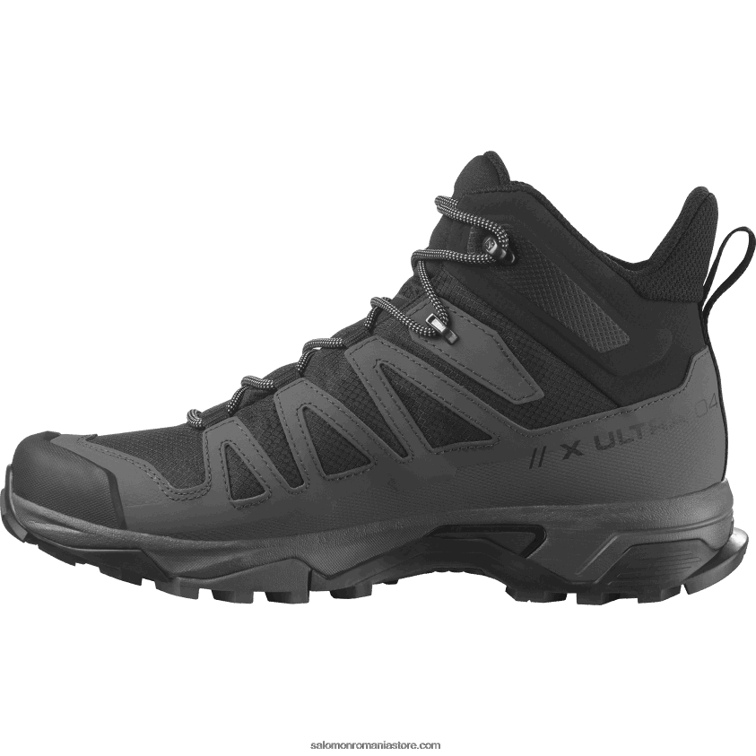 Salomon negru/magnet/albastru sidefat ghete de drumeție pentru bărbați - x ultra 4 mid gore-tex 6D8X2J8