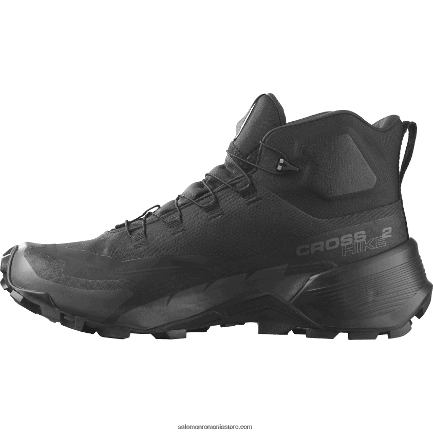 Salomon negru/magnet ghete de drumeție pentru bărbați - cross hike 2 mid gore-tex 6D8X2J36