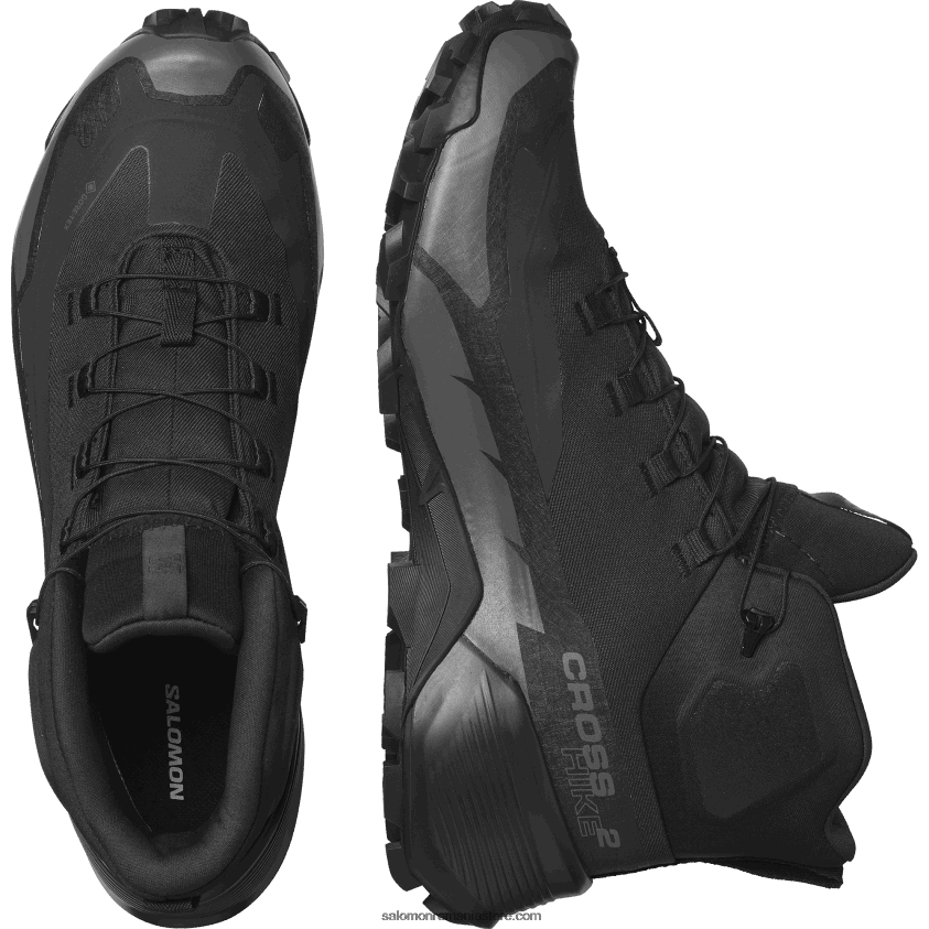 Salomon negru/magnet ghete de drumeție pentru bărbați - cross hike 2 mid gore-tex 6D8X2J36