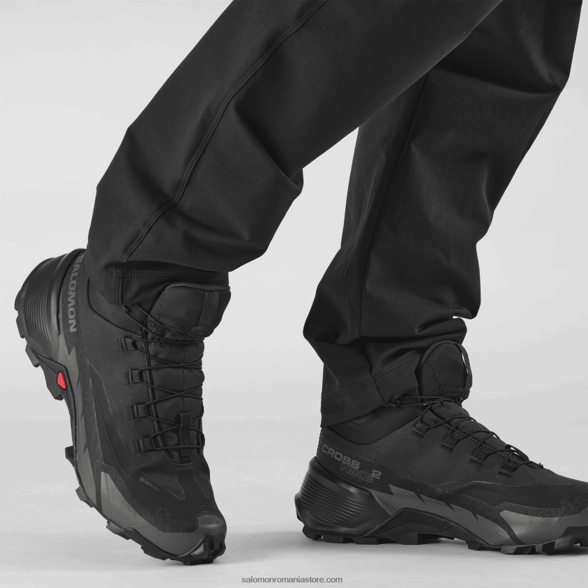 Salomon negru/magnet ghete de drumeție pentru bărbați - cross hike 2 mid gore-tex 6D8X2J36