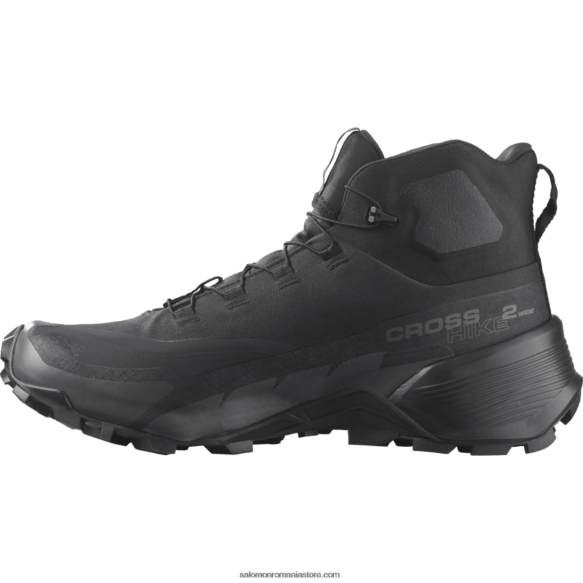 Salomon negru/magnet ghete de drumeție pentru bărbați - cross hike 2 mid gore-tex wide 6D8X2J19