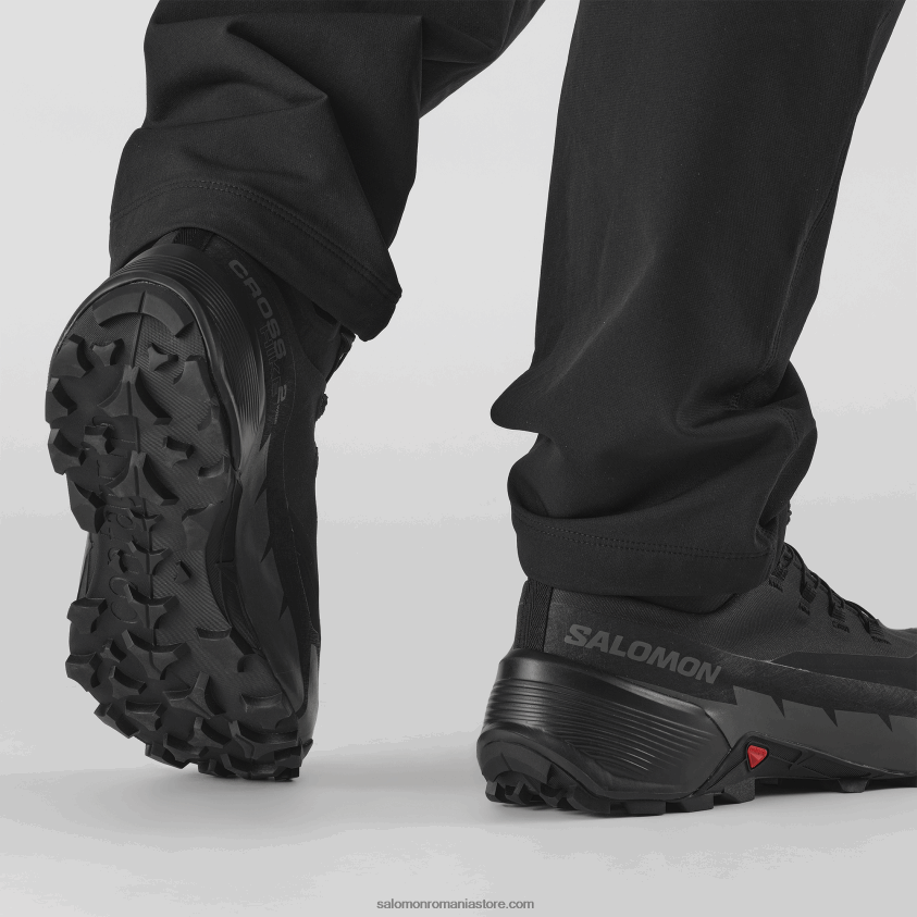 Salomon negru/magnet ghete de drumeție pentru bărbați - cross hike 2 mid gore-tex wide 6D8X2J19
