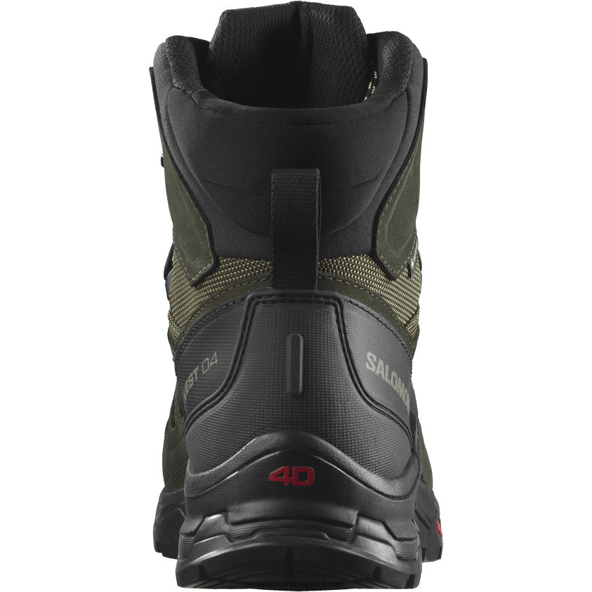Salomon noapte de măsline/turbă/safari ghete de drumeție din piele pentru bărbați - quest 4 gore-tex 6D8X2J5