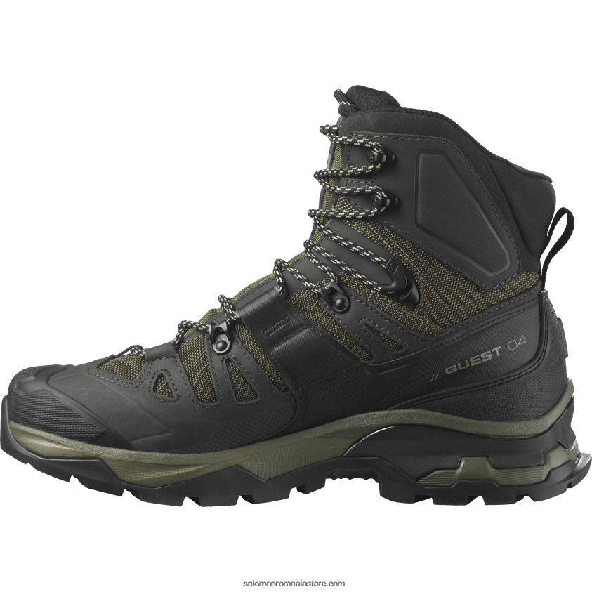 Salomon noapte de măsline/turbă/safari ghete de drumeție din piele pentru bărbați - quest 4 gore-tex 6D8X2J5