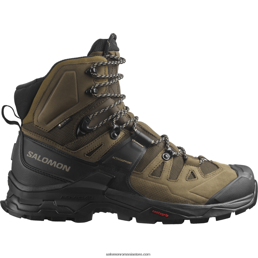 Salomon palmier deșert/negru/varec ghete de drumeție din piele pentru bărbați - quest 4 gore-tex 6D8X2J6