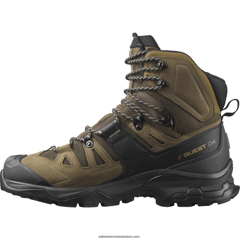 Salomon palmier deșert/negru/varec ghete de drumeție din piele pentru bărbați - quest 4 gore-tex 6D8X2J6