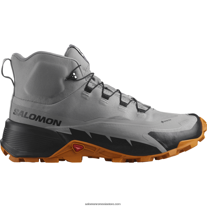 Salomon pescăruş/marmeladă/negru ghete de drumeție pentru bărbați - cross hike 2 mid gore-tex 6D8X2J37
