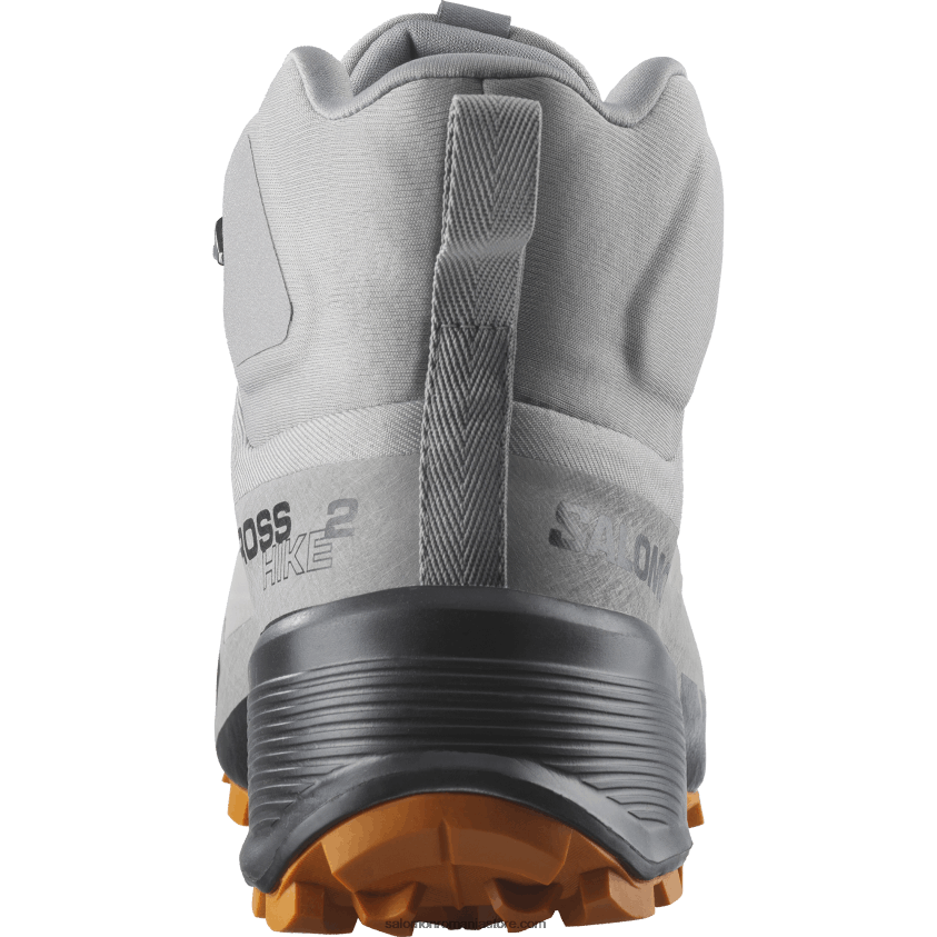 Salomon pescăruş/marmeladă/negru ghete de drumeție pentru bărbați - cross hike 2 mid gore-tex 6D8X2J37
