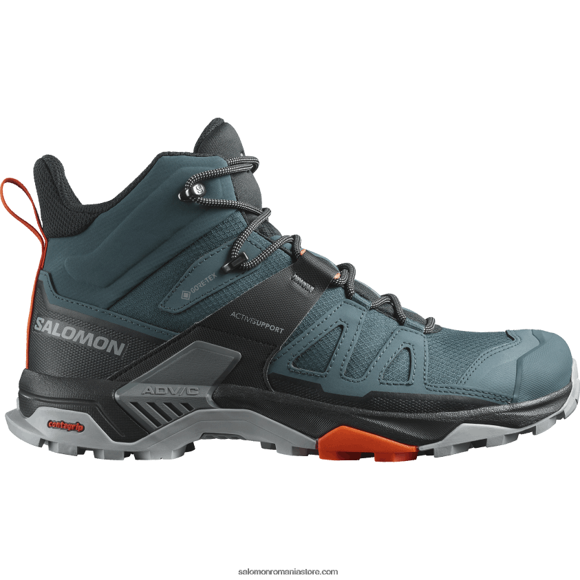 Salomon stargazer/negru/ibis stacojiu ghete de drumeție pentru bărbați - x ultra 4 mid gore-tex 6D8X2J10
