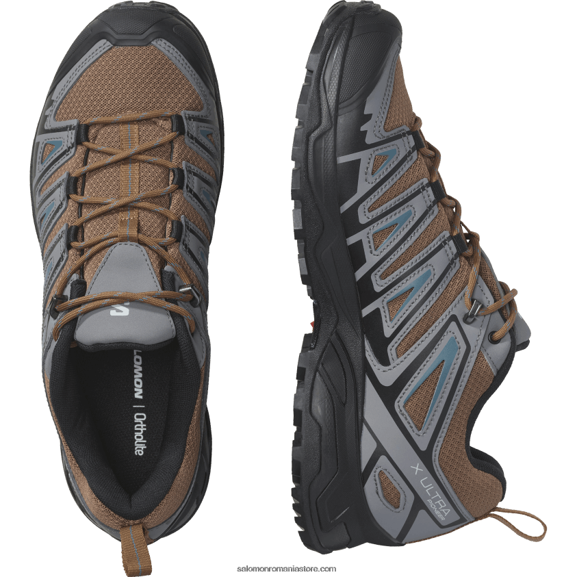 Salomon toffee/nuanta linistita/mallard blue pantofi de drumeție pentru bărbați - x ultra pioneer aero 6D8X2J20