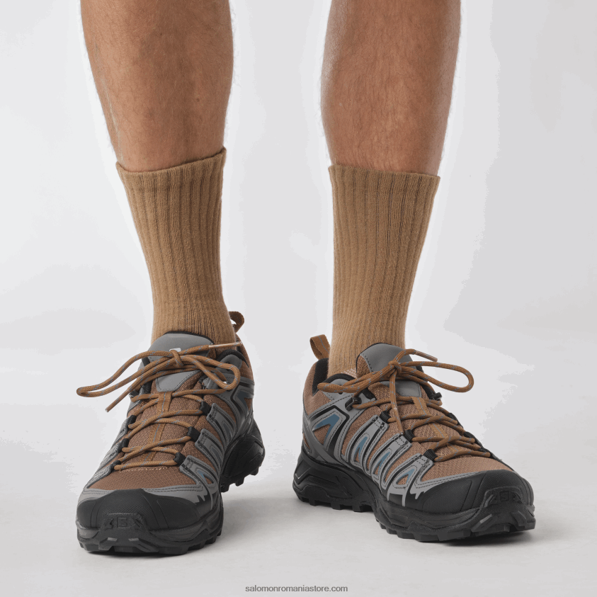 Salomon toffee/nuanta linistita/mallard blue pantofi de drumeție pentru bărbați - x ultra pioneer aero 6D8X2J20