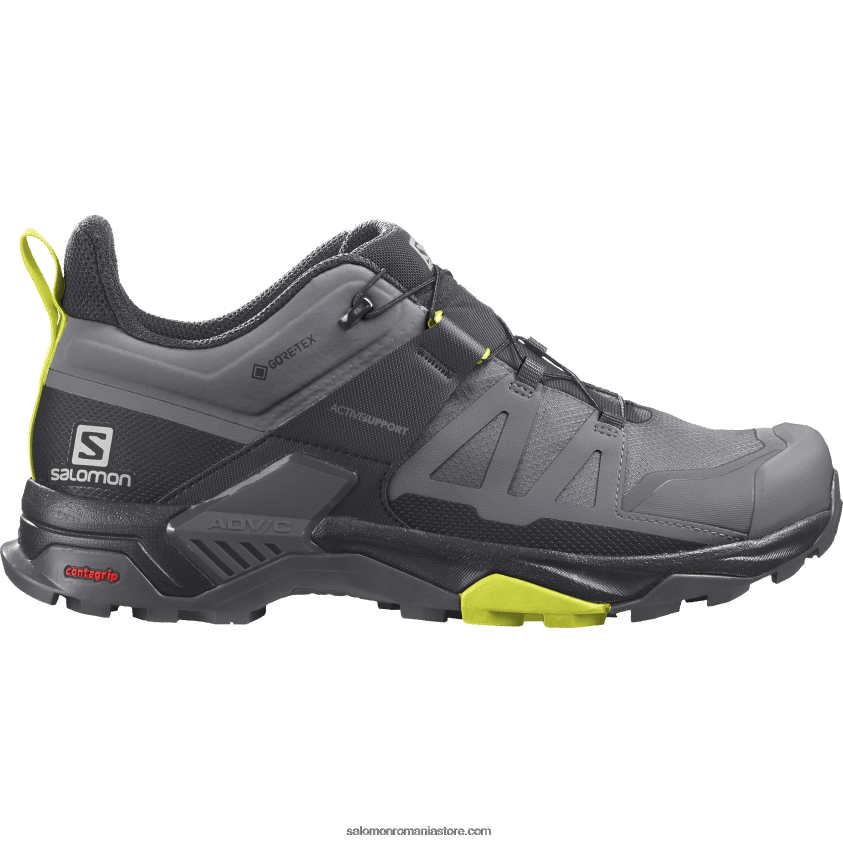 Salomon umbră liniștită/negru/lumină de seară pantofi de drumeție pentru bărbați - x ultra 4 gore-tex 6D8X2J14