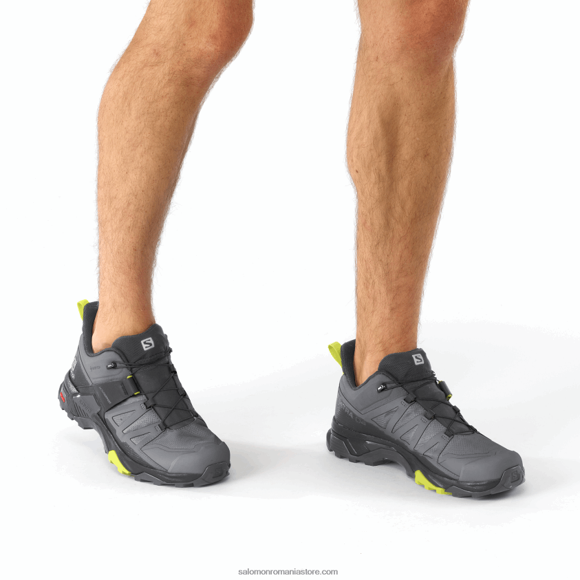 Salomon umbră liniștită/negru/lumină de seară pantofi de drumeție pentru bărbați - x ultra 4 gore-tex 6D8X2J14