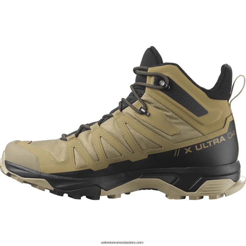 Salomon varec/negru/safari ghete de drumeție pentru bărbați - x ultra 4 mid gore-tex 6D8X2J12