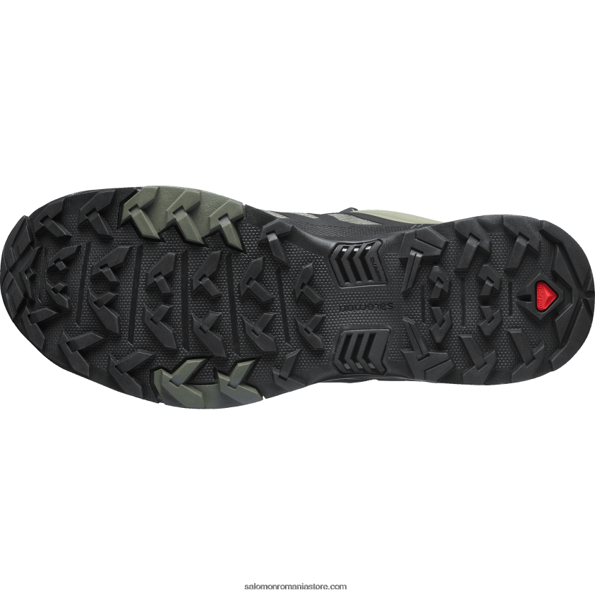 Salomon verde lichen profund/negru/noapte măsliniu pantofi de drumeție pentru bărbați - x ultra 4 gore-tex 6D8X2J16
