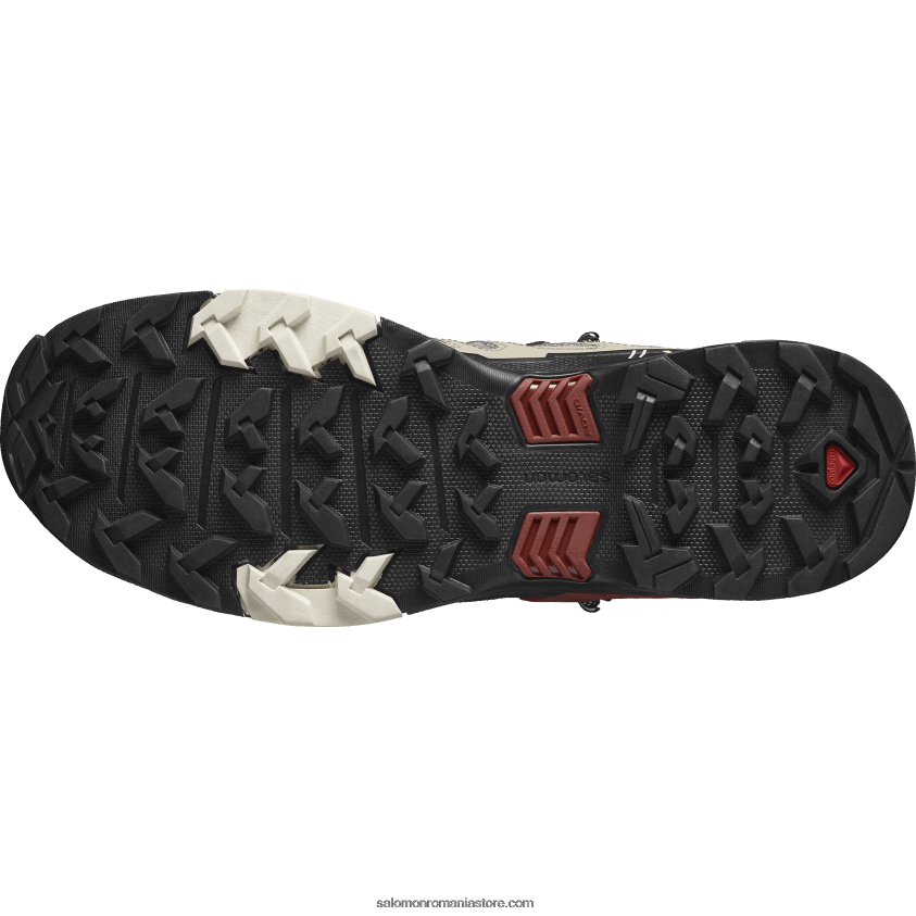 Salomon vintage kaki/negru/henna ars ghete de drumeție pentru bărbați - x ultra 4 mid gore-tex 6D8X2J11