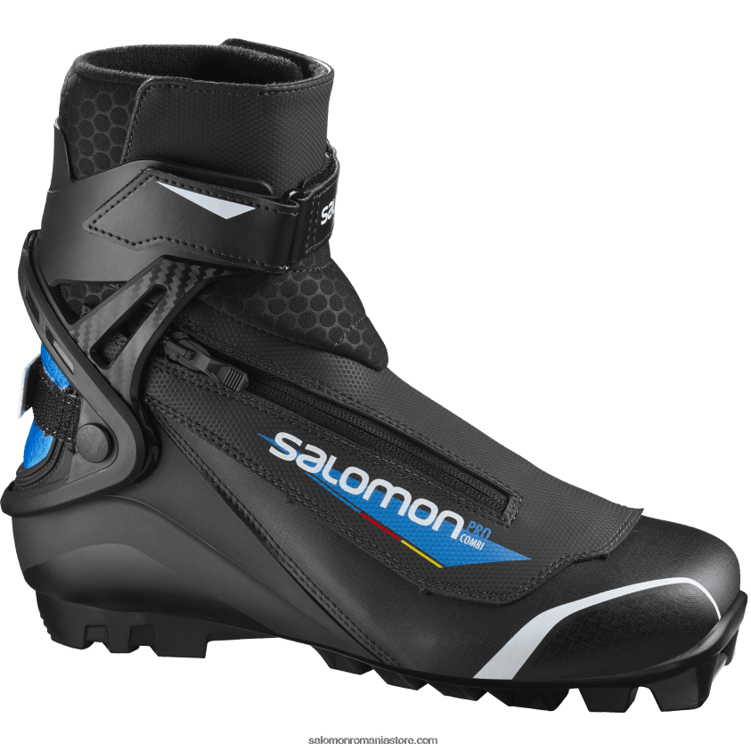 Salomon bleumarin inchis/negru/albastru proces cizme nordice clasice de patinaj pentru bărbați - pilot combi pro 6D8X2J699