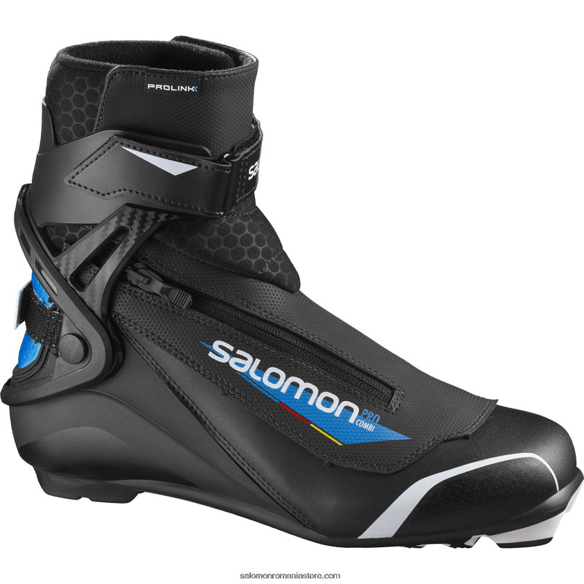Salomon bleumarin inchis/negru/albastru proces cizme nordice clasice de patinaj pentru bărbați - pro combi prolink 6D8X2J701