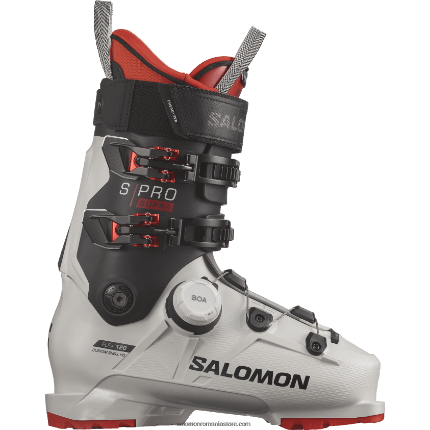 Salomon aurora gri/negru/rosu ghete pe pista barbati - s/pro supra boa 120 6D8X2J1238