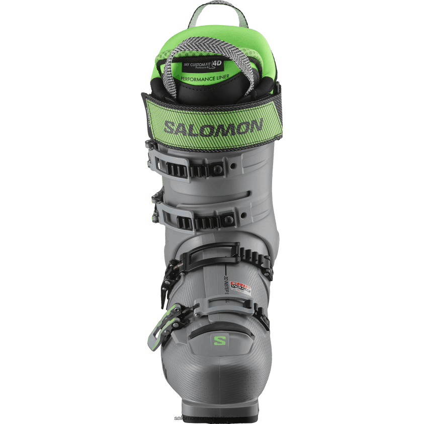 Salomon gri oțel/verde neon pastel 1/negru ghete pe pista pentru barbati - s/pro alpha 120 6D8X2J1230