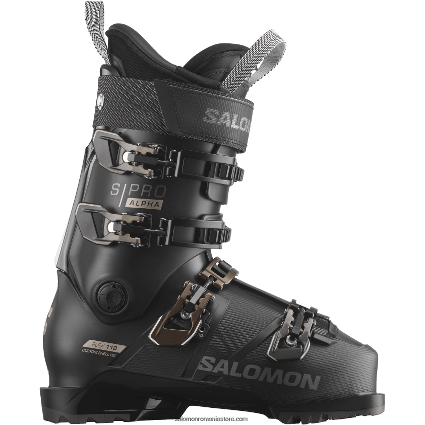 Salomon metal negru/titan ghete pe pista pentru barbati - s/pro alpha 110 6D8X2J1237
