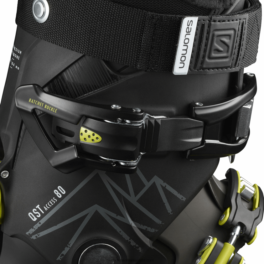 Salomon negru/beluga/verde acid cizme all-mountain pentru bărbați - qst access 80 6D8X2J1226