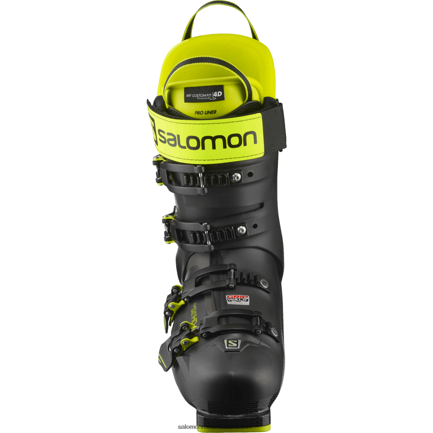 Salomon negru/verde acid/argintiu închis metalic05 ghete pe pista pentru barbati - s/pro mv 110 6D8X2J1231