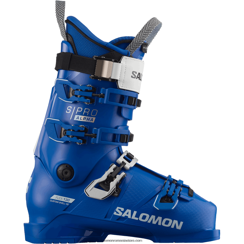 Salomon rasa albastru/alb ghete pe pista barbati - s/pro alpha 130 el 6D8X2J1215