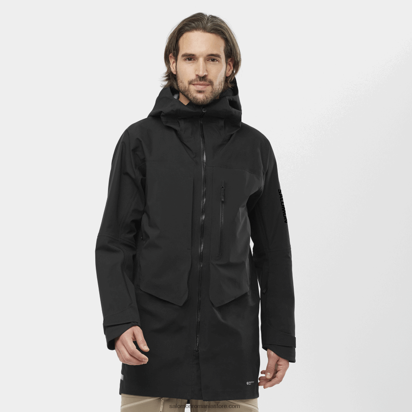 Salomon negru adânc jachetă shell bărbați - stance 3l lungime 6D8X2J550