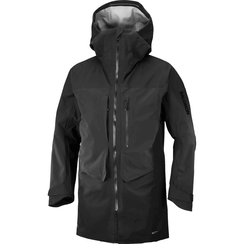 Salomon negru adânc jachetă shell bărbați - stance 3l lungime 6D8X2J550