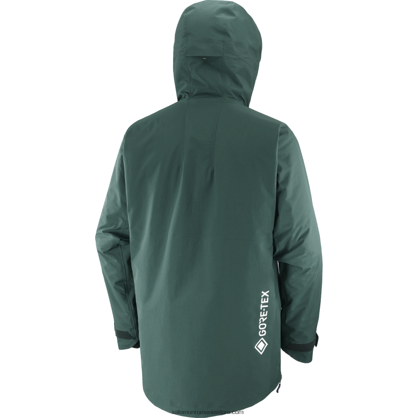 Salomon pin ponderosa/cer de noapte jachetă cu glugă izolată pentru bărbați - anorac gravity gore-tex 6D8X2J557