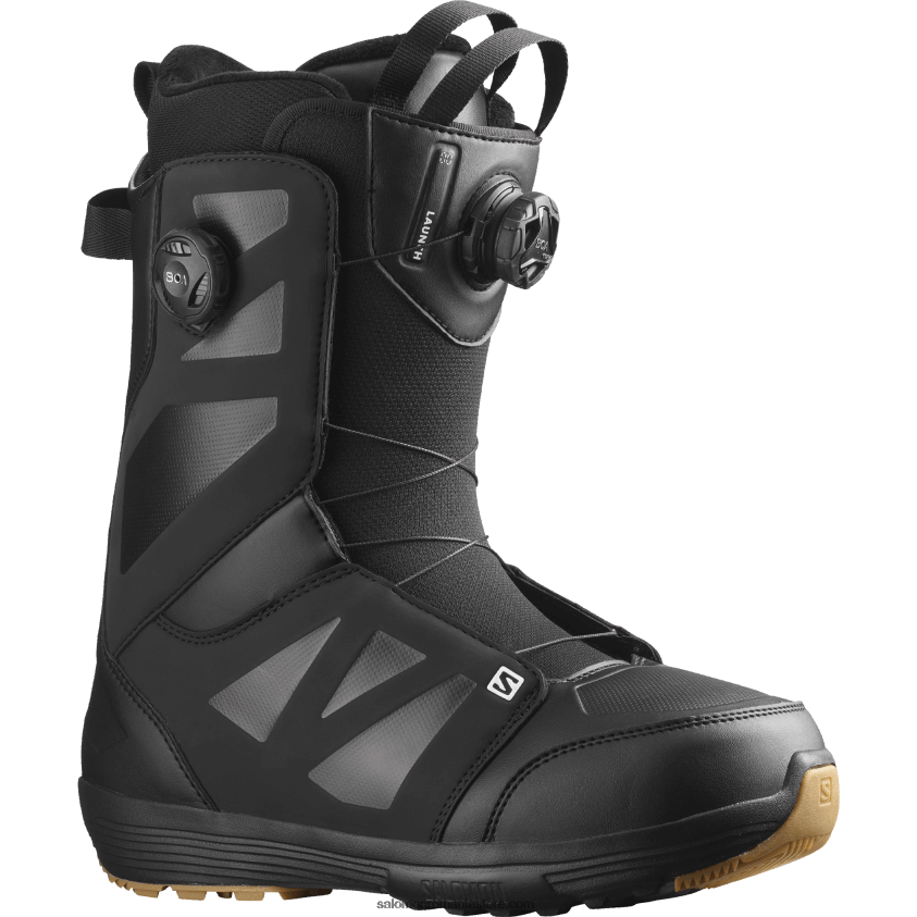 Salomon alb negru cizme snowboard barbati - launch boa sj boa 6D8X2J589