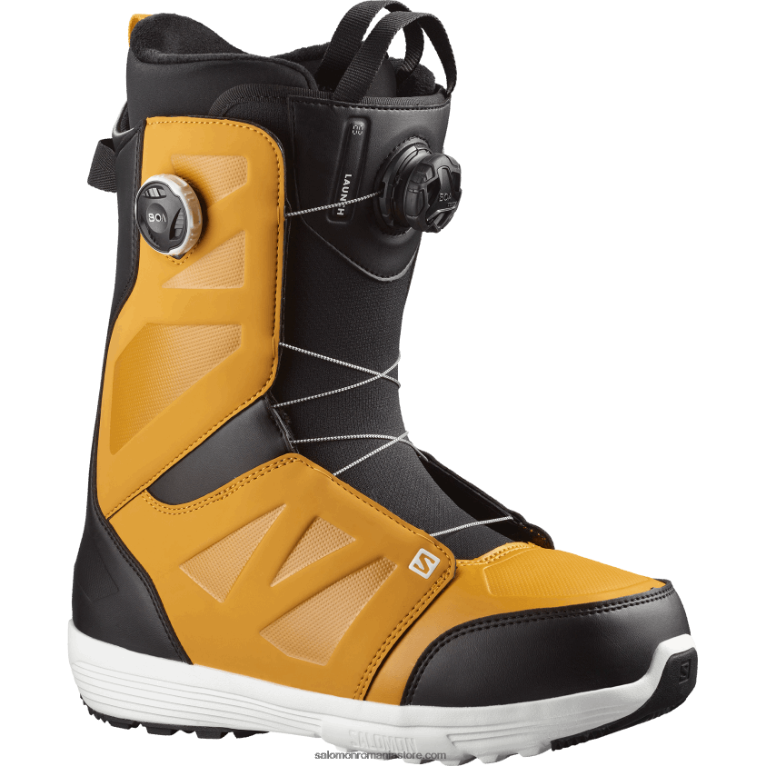 Salomon galben auriu/negru/alb cizme snowboard barbati - launch boa sj boa 6D8X2J588
