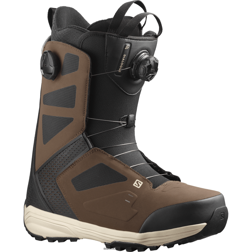 Salomon maro/negru/salvie cizme snowboard barbati - dialog dual boa 6D8X2J586