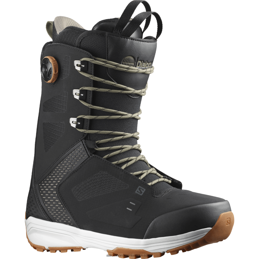 Salomon negru/vetiver cizme snowboard barbati - dialog lace sj boa 6D8X2J584