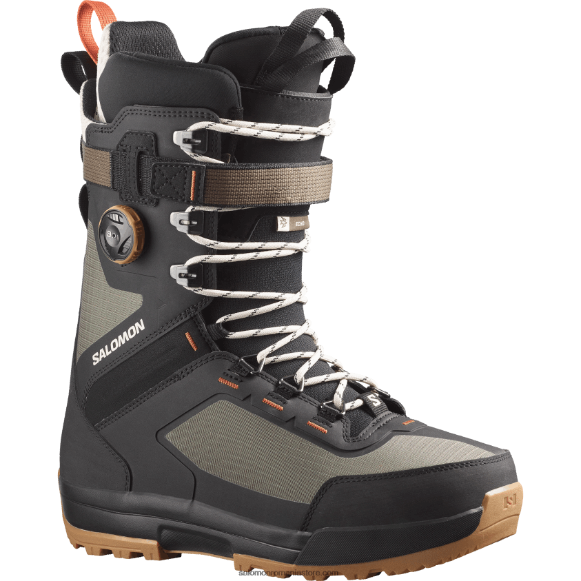 Salomon verde armată-x/negru/ocru ars cizme snowboard barbati - echo lace sj boa 6D8X2J593