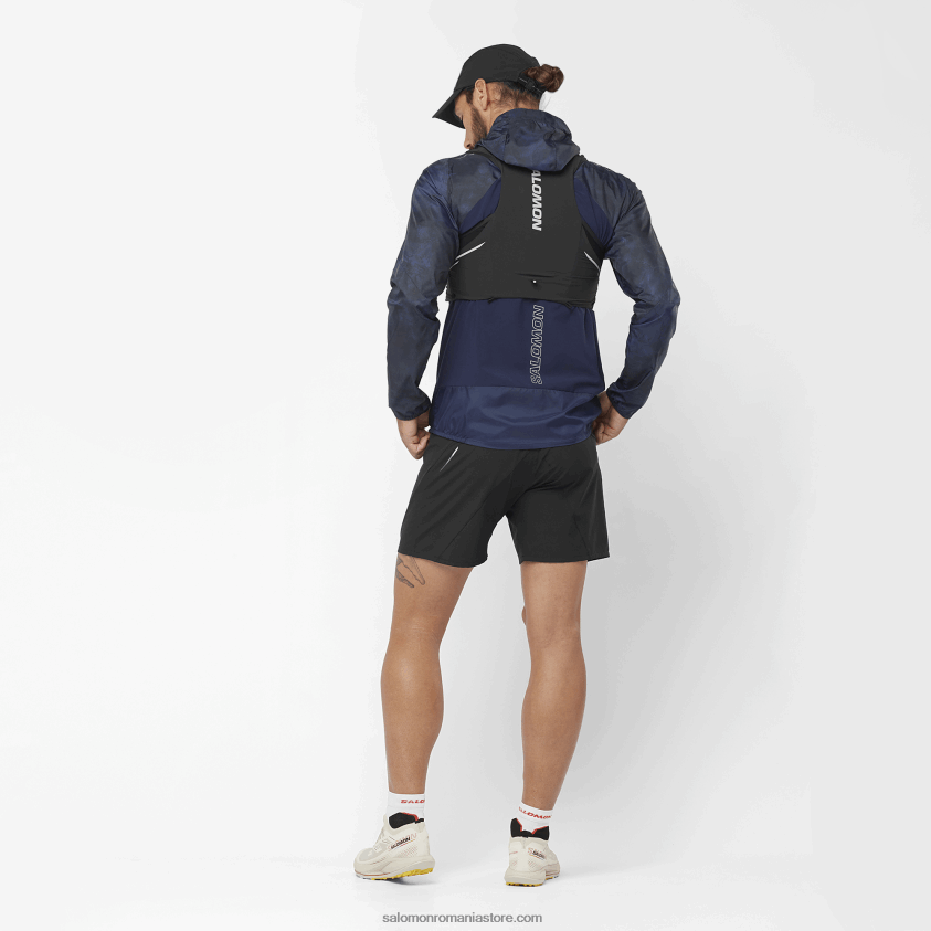 Salomon bleumarin iris/ao/negru adânc jachetă de vânt pentru bărbați - bonatti cross wind 6D8X2J1093