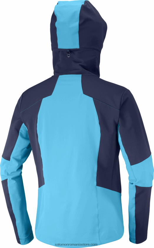 Salomon cer de noapte/barieră de recif jachetă pentru bărbați cu fermoar integral - softshell outpeak 6D8X2J1109