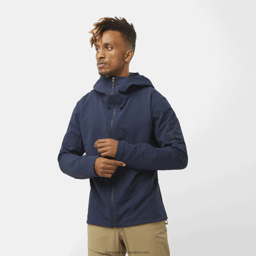 Salomon iris bleumarin jachetă pentru bărbați cu fermoar integral - softshell outpeak 6D8X2J1107